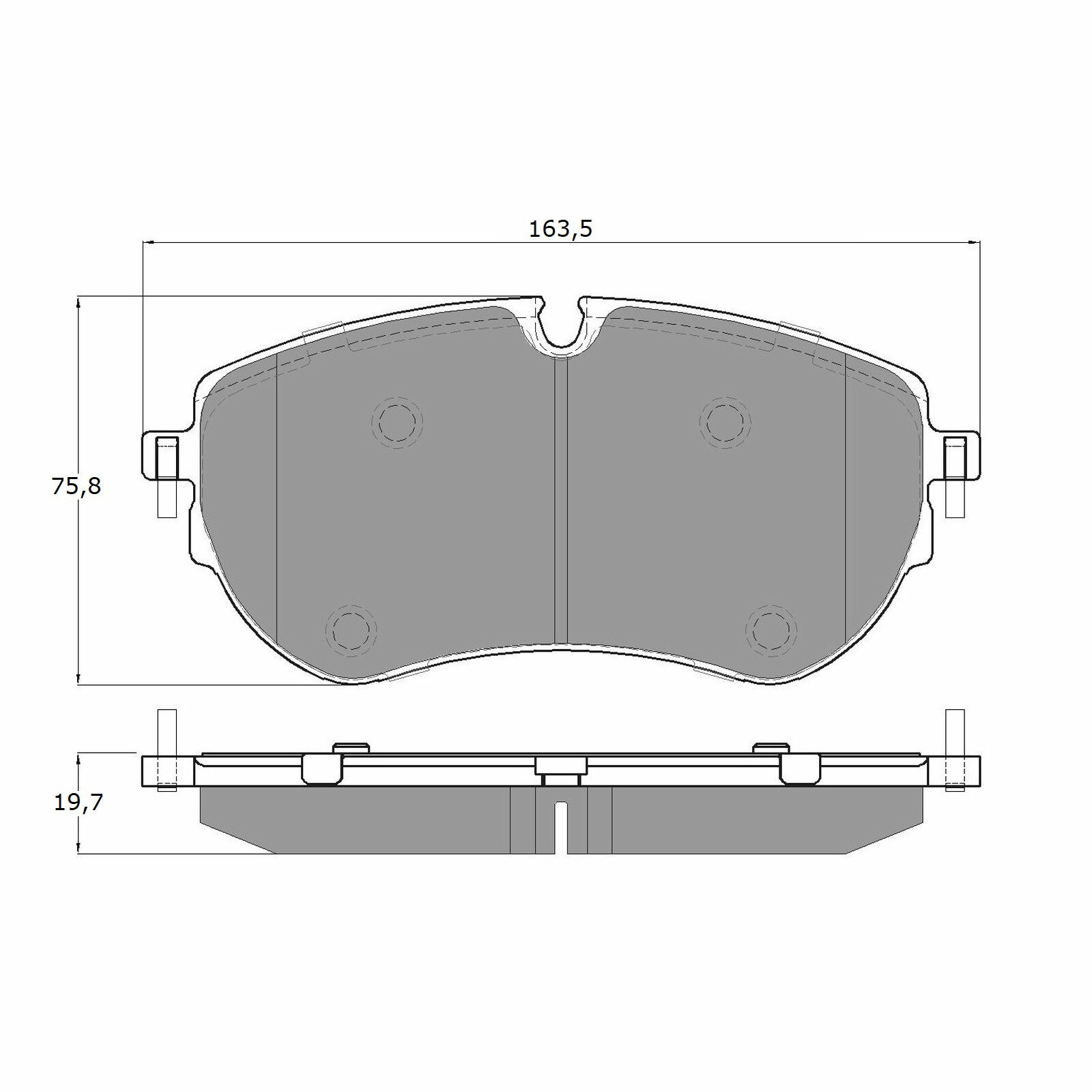 Sada brzdových destiček, kotoučová brzda TOMEX Brakes